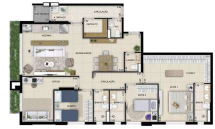 Apartamento com 4 quartos à venda na Rua Mário Bitar, 137, Setor Marista, Goiânia