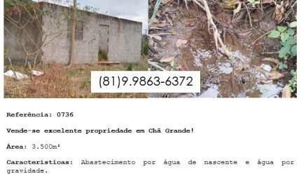 Vende-se excelente propriedade em Chã Grande com 3.500m
