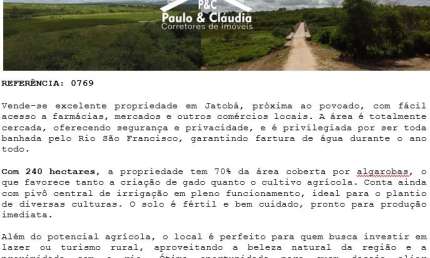 Fazenda à venda na Avenida Eletrobras, Zona Rural, Jatobá