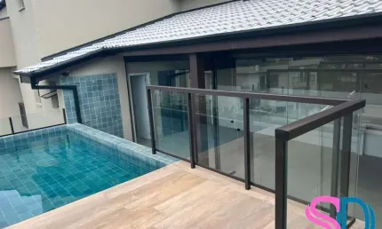 Apartamento para venda, com piscina privativa, varanda gourmet com churrasqueira, no Itaguá, Ubatuba SP