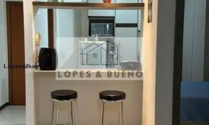 Apartamento (mondrian jardim aquarius) 1dormitório mobiliado