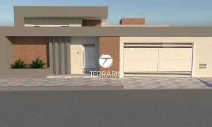 Casa à venda no Campos Elíseos em Varginha com 3 suítes todas com closet, 5 banheiros, 3 vagas e churrasqueira