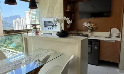 Apartamento para locação em condomínio atmosfera na península, barra da tijuca.