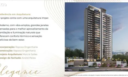 Lançamento no Vila Ema SJC - Edifício VOLPE Elegance Vila Ema - SJC/SP - Apartamento de 4 Dorms ou 3 Suítes com 188 m² 3 Vagas