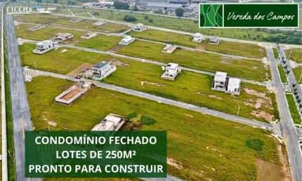 Terreno à venda em condominio vereda dos campos quadra j - com 250 m² plano