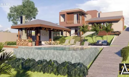 Belíssima casa em construção a venda localizada no Recanto Santa Barbara com 4 suítes!