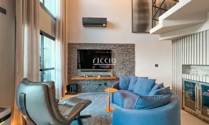 Loft duplex condomínio tarsila loft no jardim aquarius, são 94 m², vista livre