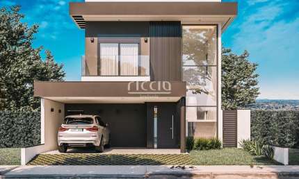 Aceita Terreno como Permuta - Sobrado / Casa à Venda no Cond. Altos da Serra 6, com 295 m² de Construção, 4 Suítes, Previsão de entrega Julho. 2022.