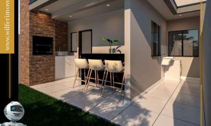 Casa com 3 quartos à venda na Travessa Cravo-Branco, Eucaliptos, Fazenda Rio Grande, 59 m2 por R$ 400.000