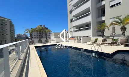 Lindo apartamento à venda 3 dormitórios,sacada com churrasqueira, piscina vista mar em floresta são josé, sc.