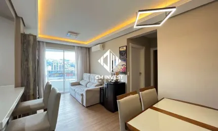 Lindo apartamento mobiliado com 2 quartos e 3 vagas de garagem no kobrasol são josé, sc.