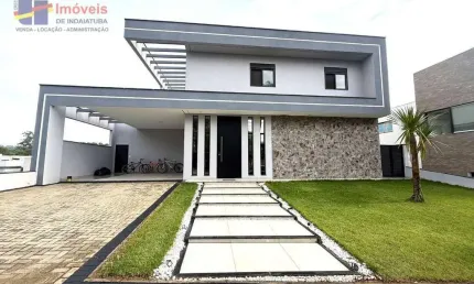 Belíssimo Sobrado, em Condomínio Fechado de alto Padrão na cidade de Indaiatuba.