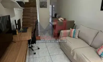 Sobrado de condomínio com 2 quartos, guilhermina, praia grande - r$ 430 mil, cod: 207058