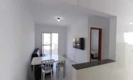 Apartamento com  01 quarto na praia grande com lazer completo