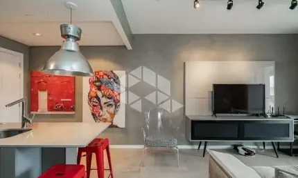 Apartamento 1 quarto de alto padrão a venda no bairro Petrópolis em Porto Alegre.