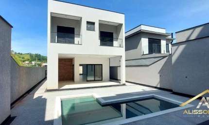 Casa nova NEW VILLE, 4 Suítes, 4 vagas e 358m². Suru - Santana Parnaíba.