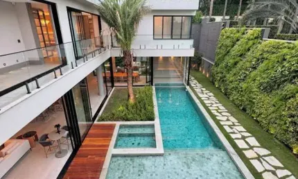 Belíssima mansão, com 6 Sts, 15 vagas super moderna, 1027m² - Tamboré - SP.