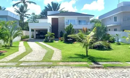 Casa em condomínio para venda em camaçari, busca vida (abrantes), 4 dormitórios, 4 suítes, 6 banheiros, 2 vagas