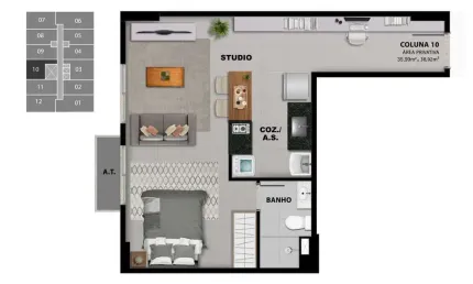 Apartamento com 2 quartos à venda na Avenida Governador Eurico Rezende, Jardim Camburi, Vitória