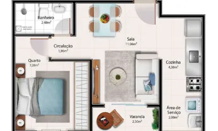 Apartamento com 2 quartos à venda na Rua Basílio da Gama, Jardim Limoeiro, Serra