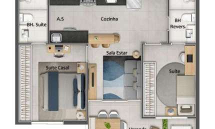 Apartamento com 2 quartos à venda na Rua São Paulo, Praia da Costa, Vila Velha