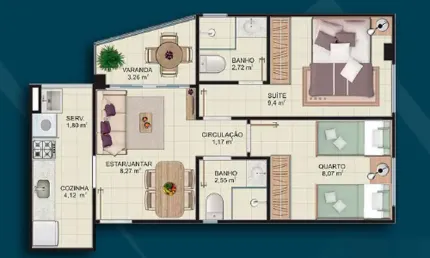 Apartamento com 2 quartos à venda na Rua Rui Barbosa, Maruípe, Vitória
