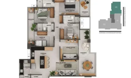 Apartamento com 4 quartos à venda na Avenida Nicola Biancardi, Nova Esperança, Linhares