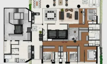 Apartamento com 4 quartos à venda na Avenida Afonso Pena, Chácara Cachoeira, Campo Grande