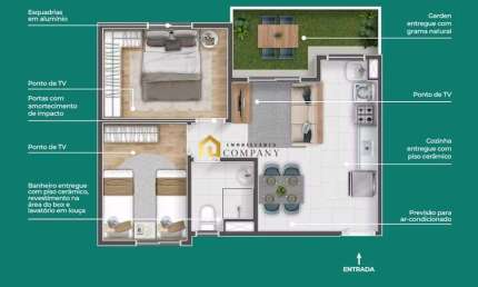 Ed. Residencial Paradiso 2 - Apartamento Garden (com quintal) na Zona Industrial de Sorocaba - Eden