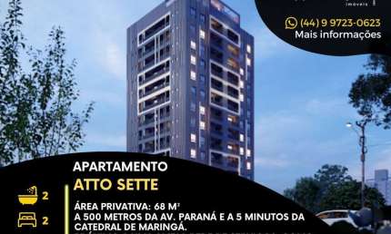 Apartamento com 2 quartos à venda na Rua Benjamin Constant, Zona 07, Maringá, 68 m2 por R$ 548.000