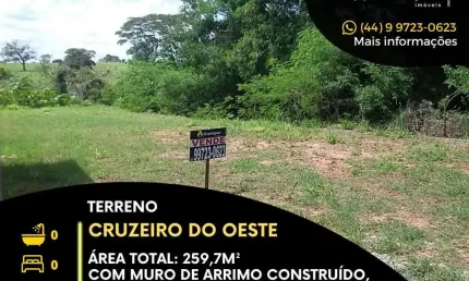 Terreno comercial à venda na Rua Ester Tavares de Souza, 341, Parque Sol Nascente, Cruzeiro do Oeste por R$ 55.000