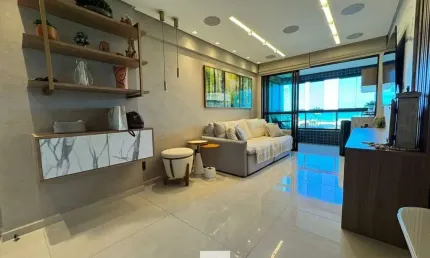 Apartamento exclusivo no Evolution Sea Park – 108m², 3 suítes, totalmente mobiliado
