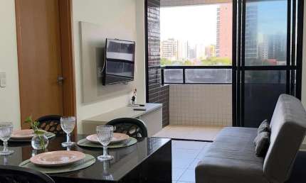 Apartamento 1 Quarto com Varanda Mobiliado na Jatiúca – Corais do Mar