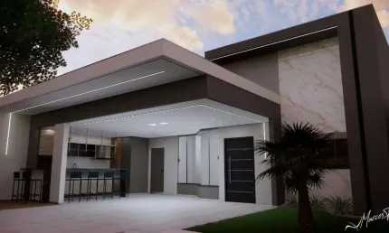 Casa para Venda em Campo Grande, Vila Nasser, 3 dormitórios, 3 suítes, 3 banheiros, 2 vagas