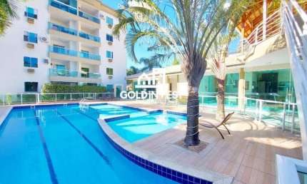 Apartamento com dois quartos semi-mobiliado e uma ampla área de lazer completa.
