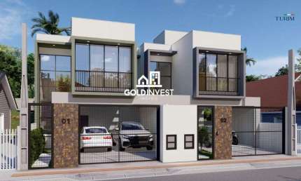 Sobrado com 3 quartos (1 suite) com alto padrão de acabamento no bairro Guabiruba Sul