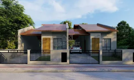 Casa passagem lateral com 2 quartos no bairro Lageado Baixo (Entrega agosto 2026)