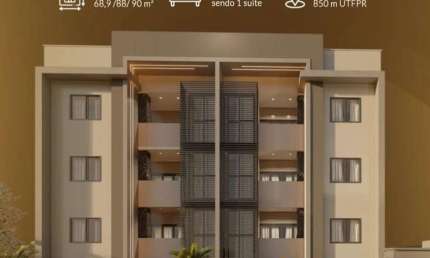 Apartamento para Venda em Campo Mourão, Jardim Novo Centro, 2 dormitórios, 1 suíte, 2 banheiros, 2 vagas