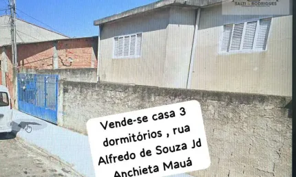 OPORTUNIDADE: CASA COM 3 DORMITÓRIOS  JD ANCHIETA MAUA