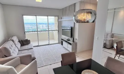 Alugo lindo apartamento mobiliado próximo ao shopping pantanal