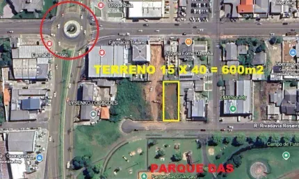 Terreno para fins comerciais/residenciais em frente ao parque das crianças!