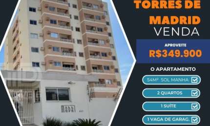 Apartamento à Venda no Edifício Torres de Madri, Residencial em 3 torres de 7 andares.