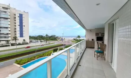 APARTAMENTO COM VISTA PARA O MAR À VENDA, 2 SUÍTES, 3 WC, 2 VAGAS EM BERTIOGA/SP