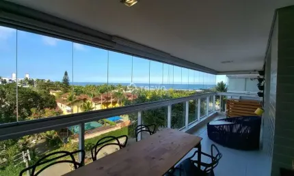 APARTAMENTO COM VISTA PARA O MAR COM 2 DORM, 2 WC, 2 VAGAS EM BERTIOGA/SP