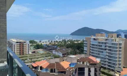 Apartamento locação anual 2 dorm. com vista para o mar e serra em bertioga/sp