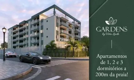 Apartamento novo a 200 metros da praia à venda 2 dorm/2 wc/1 vaga em bertioga/sp
