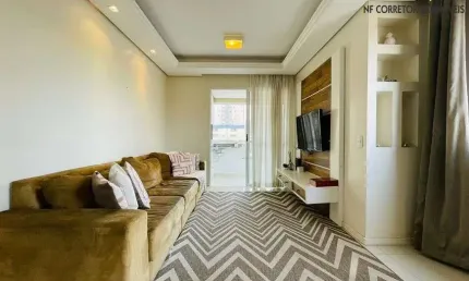 Apto. 86m² Privativos - 2 Dorm.(1 Suíte)/ Sac. Chur./ Garagem - Campinas - São José - SC