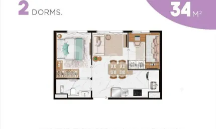 Apartamento Viva Benx Chacara Santo Antonio 2 dormitórios a venda nunca habitado