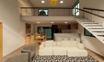 Casa linda com mezanino em Condomínio de alto padrãoGolden Park.