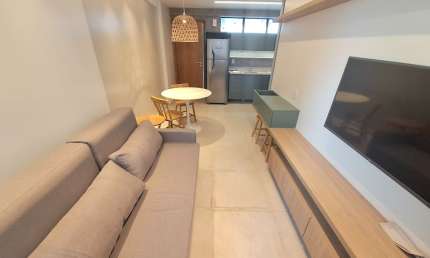 1ª Locação Lindo Apt 30m² 1Qt Mobiliado e Projetado, Localiz Excelente perto de tudo em Boa Viagem